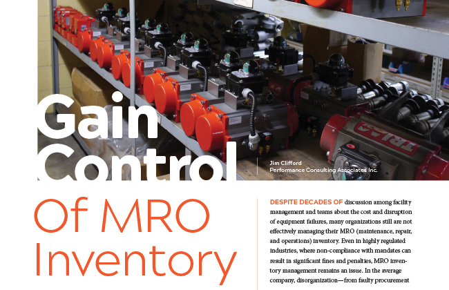 Mro Control Gain Control of MRO Inventory - Performance Consulting Associates, a ...